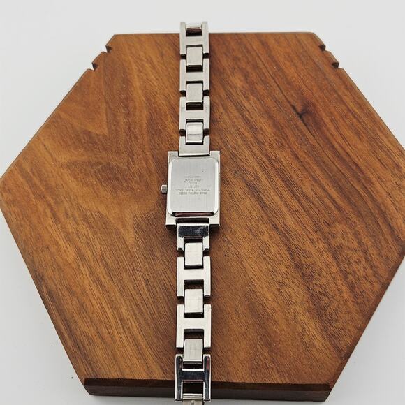 Anne Klein Women's Silver Tone Bracelet Watch Black Dial Everyday Minimalist - Picture 5 of 7